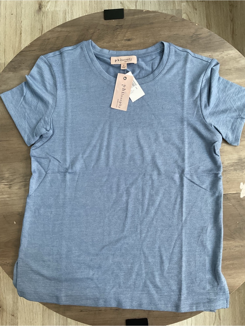 Philosophy soft blue crewneck short sleeve tee Bellablue